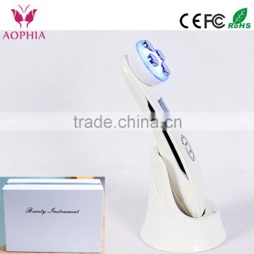 RF/EMS and 6 colors LED therapy Skin scrubber face use beauty machine