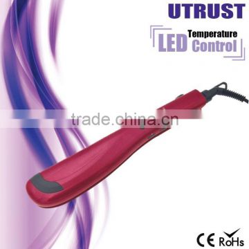 Welltop LED Display and Titanium Plate Type digital hair straightener and curling iron wide hair straightener