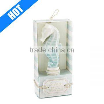 customized glazed seahorse wine bottle stopper