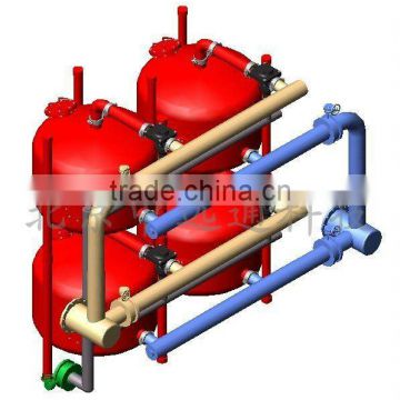 High flow sand filter for industry with pump