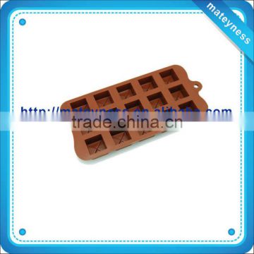 15-cavity Square Chocolate shape silicone ice cube tray