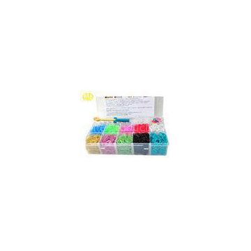 Multi Color Rainbow Loom Rubber Band  refill With Plastic Container