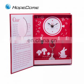Paper Case Book Clock