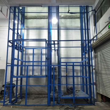 Single Sides Hydro Cylinder Hydraulic Lift Elevator Warehouse Goods Lift