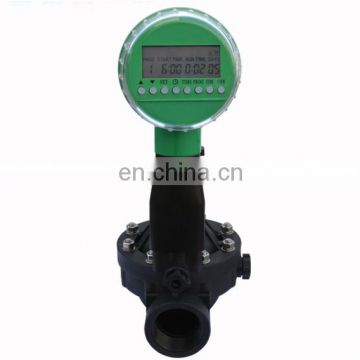 water valve with digital controller 1" electromagnetic valve timer 9V Inline Plastic Residential Irrigation Solenoid Valve