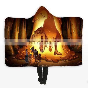 Hot Sale High Quality Magic Cloak Hooded Cloak Soft Blanket Wearing A Hat Thick Double-layered Plush