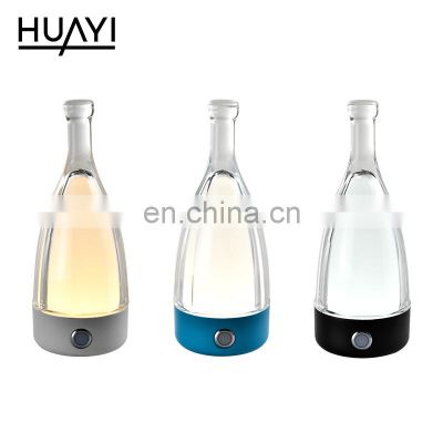 HUAYI Newish Custom Modern Simple Bottle Shape Portable Bedside Bar 4Watt Decoration LED Table Lamps