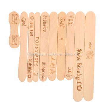 High Quality Ice Cream Stick with Logo Different Color Wood Popsicle Sticks