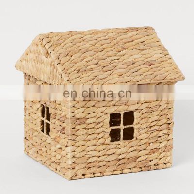 Decoration House-shaped storage box basket For Kid's Room100% Eco-friendly Woven Storage Basket vietnam cheap wholesale