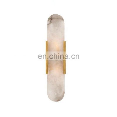nordic style marble led wall lamp bedroom living room hotel brass alabaster wall lamps