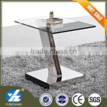 simple design tempered glass side table