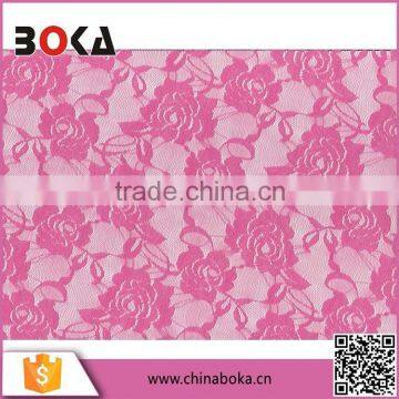 Fashion rose flower nylon lace fabric