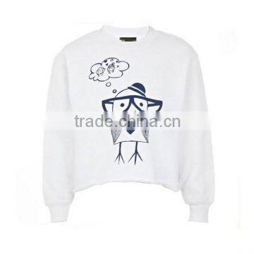 custom high quality 100% cotton custom laides sweatshirt wholesale