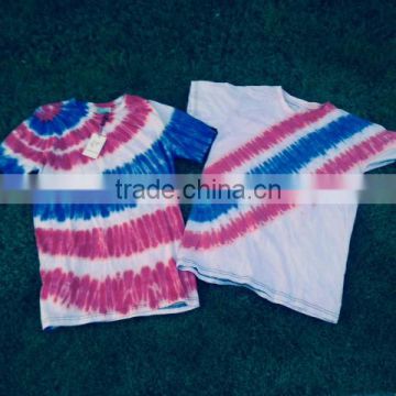 OEM service Flag Tie dye Handmade T-shirt (Thailand flag)