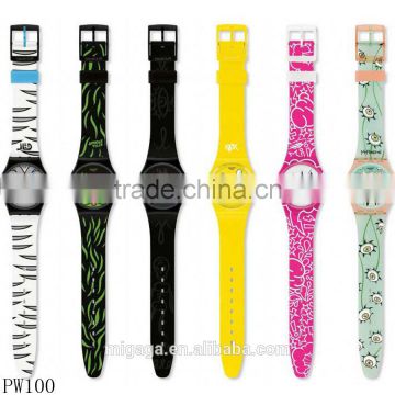 plastic full pattern lovely band gifts watch