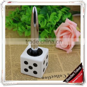 TT-12 Unique Dice pen display stand, fat bank pen with holder