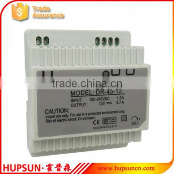 Factory direct high quality AC to DC 5v 5a 12v 15v 24v 45w DIN Rail SMPS switching power supply source