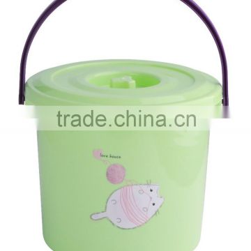 Kitty pattern water bucket with lid -7L