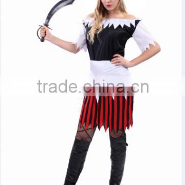 Hot sale fashion Pirate Girl pretty cosplay dress costume