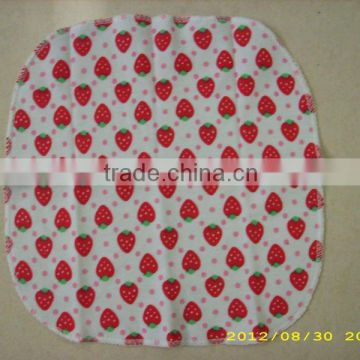 Single side strawberry printed towel