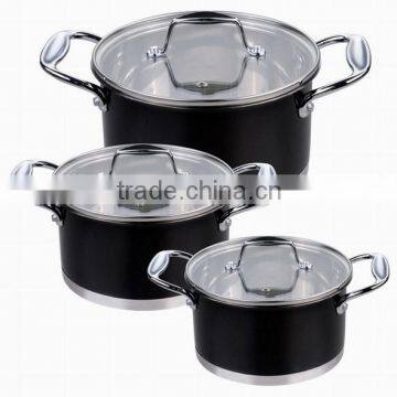 6pcs stainless steel cookware set,color painting,2014 new model