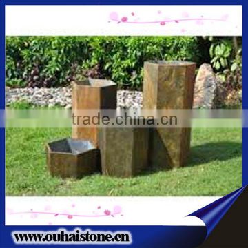 Antique style national park decors rusty slate outdoors stone planters