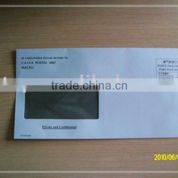 self-adhesive offset paper business window envelope