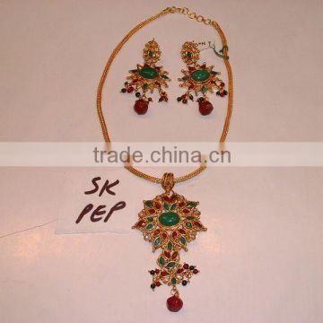 Designer Exclusive Indian Costume Fashion Imitation Jewellery ~ Artificial Gold Kundan Polki Bridal necklace