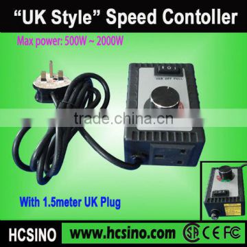 230V AC Euro standard centrifugal fan UK Plug Speed Controller