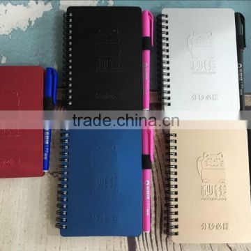 aluminum cover notepad with hole for pen