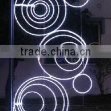 LED 2D Circle shape street decoration lighting for christmas