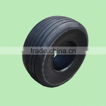 13x5.00-6 inch semi-pneumatic rubber tire with rib tread for zero turn commerical mowers