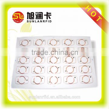 customized plastic sheet nfc rfid inlay with ultrasonic embedding wire