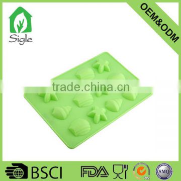 12 cavity sea star shell shape silicone chocolate molds mould canfy mould ice cube tray