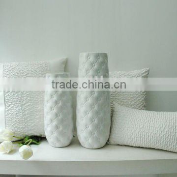 Leather White Cushion