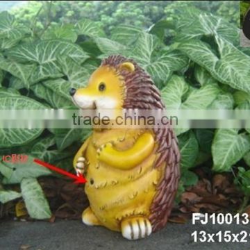 Garden line products Resin sensor hedgehog statue