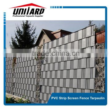 650g green PVC strip tarpaulin screen fence privacy garden fence/pvc tarpaulin strip screen fence