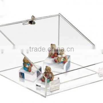 modern design clear acrylic box with a lock for product display with best price