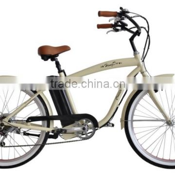 26 inch aluminum chopper bicycle lithium electric beach cruiser bike