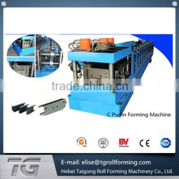 2015 hot sale ! Good quality Automatic C Shape Purlin Steel Cold Roll Forming Machine with factory price