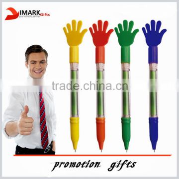 promotion chaep retractable hand shaped banner pen