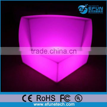 rechargeable light up sectional sofa chair,color lighting corner led glow chair