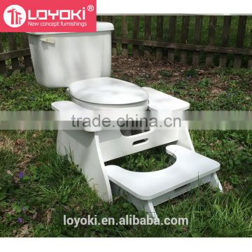 potty step stool Nesting Poop Stoop Set - High Poop Stoop Full-Squat Stool and Low Platform Poop Stoop Foot Stool