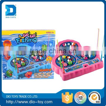 Plastic single-layer battery operated fishing game toys to kids