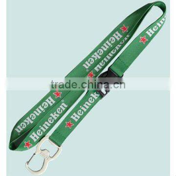 Promotional beer opener lanyard with printed logo