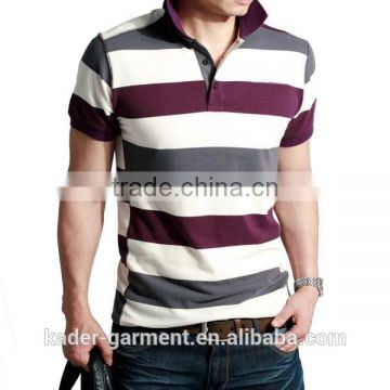 Wholesale Polo Shirts Promotional Stripe Polo Shirts With Your Own Logo