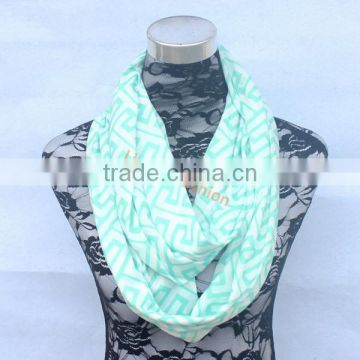 hot in USA inventory Greek Key winter polar fleece infinity scarf total 15 colors delivery within 3 days