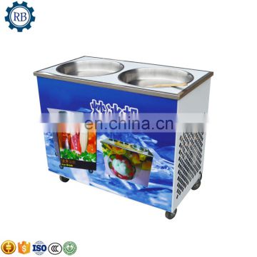 Lowest Price America Canada Franchises Single Round Pan Rolled fry Fried Ice Cream Machine