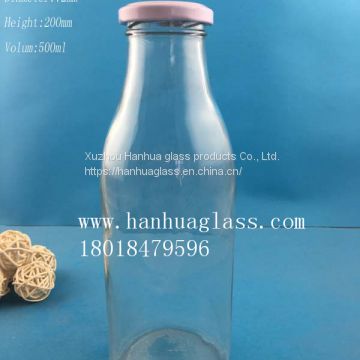 500ml Milk glass bottle,Beverage glass bottle Customized glass bottles