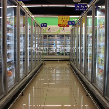 E7 ATLANTA supermarket commercial glass door frozen food refrigerator showcase